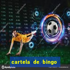 cartela de bingo pra imprimir